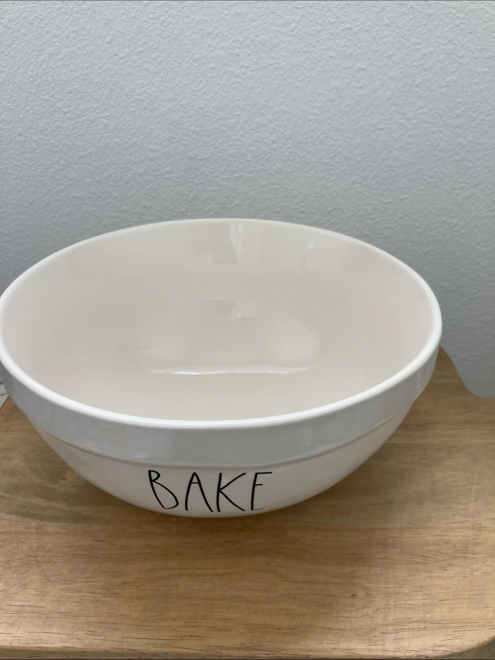 SALE! 50% Off NWOT RAR DUNN White Ceramic Bowls CRUNCH BAKE ENJOY set of 3